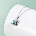 wholesale 925 Sterling Silver Sloth Pendant With Golden Heart Charm Necklace-0-22
