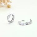 wholesale 925 Sterling Silver White Fire Opal & CZ Twist Design Hoop Earrings for Women-0-3