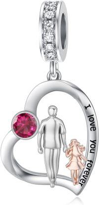 wholesale 925 Sterling Silver Family Love Charm Bracelet for Daughter Mother Lover - Birthday Valentine's Day Gifts-02-07-July