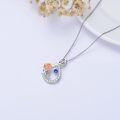 wholesale TOUPOP Birth Month Flower Necklace September Birth Flower Necklaces 925 Sterling Silver Dainty Floral Pendant Necklaces Infinity Jewelry Gifts For Women Her Birthday -0-3