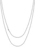 wholesale Sterling Silver Gold Plated 3 2mm Cuban Chain Necklace for Women Men 16 24 Inch-0-21