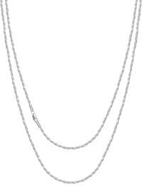wholesale Sterling Silver Rope Chain Necklace 2 6mm 16 24 Unisex-Length 16 Inch White