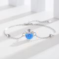wholesale 925 Sterling Silver Opal Graduation Cap Charm Bracelet-0-2