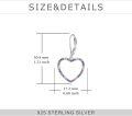 wholesale 925 Sterling Silver Heart-Shaped Multi-Color Cubic Zirconia Leverback Earrings for Women-0-3