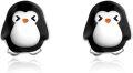 wholesale 925 Sterling Silver Penguin Stud Earrings - Cute Black and White Design-0-0