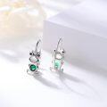 wholesale 925 Sterling Silver Frog Green Crystal Ear Cuffs for Kids Animal Themed  Set-0-4