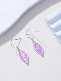 wholesale 925 Sterling Silver Leaf Opal Drop Earrings - Mother's Day Gifts for Women-0-28