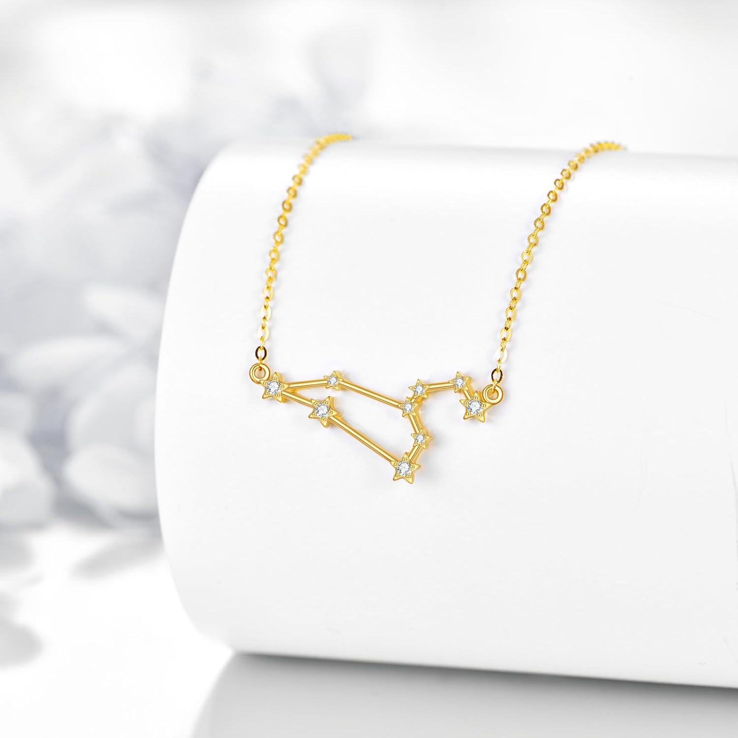 wholesale 14K Yellow Gold Star Constellation Pendant Necklace for Women-0-1