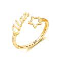 TOUPOP 14K Gold Star Custom Name Ring For Women Mother's Day Gift-0-0