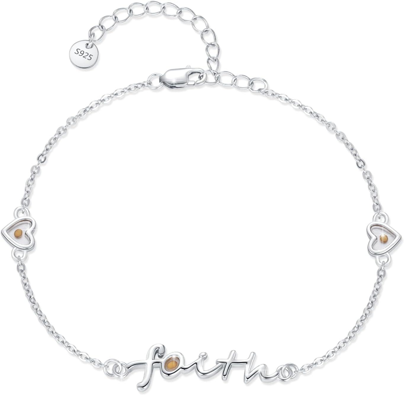 wholesale 925 Sterling Silver Faith Cross Angel Wing Anklet Bracelet Religious  for Women-0-1