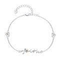 wholesale 925 Sterling Silver Faith Cross Angel Wing Anklet Bracelet Religious  for Women-0-0