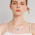 TOUPOP Sterling Silver Sunflower Cremation Urn Necklace for Ashes Memorial Jewelry-0-1