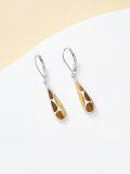 TOUPOP 925 Sterling Silver Gemstone Dangle Leverback Earrings-0-2