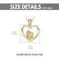 wholesale 14K Gold Mother & Child Heart Necklace - Mommy and Me  Set-0-5