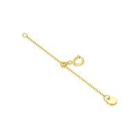 wholesale 10k Yellow Gold Dainty Chain Bracelet With Round Disc Charm For Women-style 3-yellow