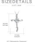 wholesale 14K Gold Women's Cross Necklace with Cubic Zirconia Infinity Crucifix Pendant - Baptism Faith  for Mom Wife GF (18 Chain)-0-3