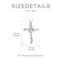 TOUPOP 14K Gold Moissanite Infinity Cross Pendant Necklace-0-3