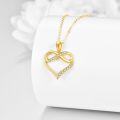 wholesale 14K Gold Heart Infinity Pendant Necklace for Women, 0.77 Minimalist Elegant Gift, Hypoallergenic Nickel-Free, Adjustable 16+1 Chain, Lifetime Warranty-0-2