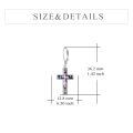 wholesale 925 Sterling Silver Mother Of Pearl Cross Leverback Earrings-0-3