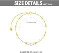 wholesale 14k Solid Gold Dainty Pearl/Leaf Bracelet for Women Anniversary  for Wife/Mom 8.1inch-0-4