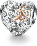 wholesale 925 Sterling Silver Clover Heart Charm Beads for Women DIY Jewelry Bracelet Necklace Gifts-0-0
