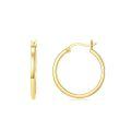 wholesale 14K Gold Round Hoop Earrings for Women - Shiny Polished Lightweight 12-50mm-0-0
