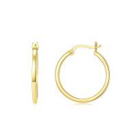 wholesale 14K Gold Round Hoop Earrings for Women - Shiny Polished Lightweight 12-50mm-style 8