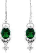 wholesale Sterling Silver 3 5ct Birthstone Vintage Butterfly Dangle Earrings for Women-0-0