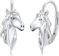 wholesale 925 Sterling Silver Unicorn Hoop Earrings for Women - Hypoallergenic & Adorable -0-0