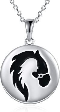 wholesale 925 Sterling Silver Horse Pendant Necklace for Women Girls s-horse women