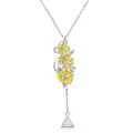TOUPOP Sterling Silver Sunflower Y Pendant You Are My Sunshine Necklace-0-0