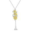 TOUPOP Sterling Silver Sunflower Y Pendant You Are My Sunshine Necklace-0-0