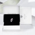 wholesale 925 Sterling Silver Heart-shaped Pink Crystal Ring-0-6