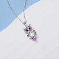 wholesale Owl Necklace For Women 925 Sterling Silver Filigree Owl Pendant Jewelry Christmas Gifts For Women -0-4