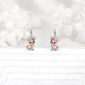 wholesale 925 Sterling Silver Cute Deer Huggie Hoop Earrings for Girls and Women-0-3
