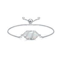 wholesale 925 Sterling Silver Blue Lapis Lazuli Hexagonal Adjustable Bolo Bracelet for Women Fine s-Opal