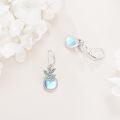 wholesale 925 Sterling Silver Blue Opal Phoenix Teardrop Dangle Earrings-0-1
