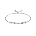 TOUPOP Sterling Silver Alexandrite Adjustable Tennis Bracelet-0-0