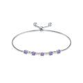 TOUPOP Sterling Silver Alexandrite Adjustable Tennis Bracelet-0-0