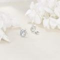 wholesale 925 Sterling Silver Horse Head Horseshoe Cubic Zirconia Stud Earrings for Women Girls -0-3