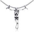 wholesale 925 Sterling Silver Ghost Pumpkin Cat Skeleton Pendant Necklace-0-0