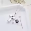 TOUPOP Sterling Silver & Stone Celtic Cross Urn Necklace For Ashes Memorial Jewelry-0-6