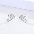 wholesale 925 Sterling Silver Axolotl Stud Earrings for Women Girls Cute Cartoon Animal  4g-0-3