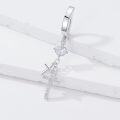 wholesale 925 Sterling Silver 5A Zircon Cross Belly Button Ring - Hypoallergenic Gothic Navel Piercing Jewelry for Women-0-2