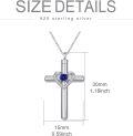 wholesale Sterling Silver Austrian Crystal Cross Urn Necklace for Ashes Pet Human Keepsake-0-9