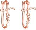 wholesale 925 Sterling Silver Faith Cross Huggie Hoop Earrings for Women Girls Graduation Gift Jewelry Accessories-0-0