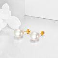 wholesale 14K Gold Freshwater Pearl Stud Earrings for Women - Elegant Idea-0-2