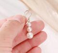 wholesale 14k Rose Gold Graduated Natural Freshwater Pearl Drop Earrings-0-3