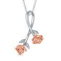TOUPOP 14k Gold Flower Pendant Necklace For Women-0-0