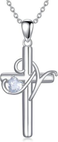 wholesale Sterling Silver A Z 26 Letter Alphabet Pendant Necklace for Women-14-N